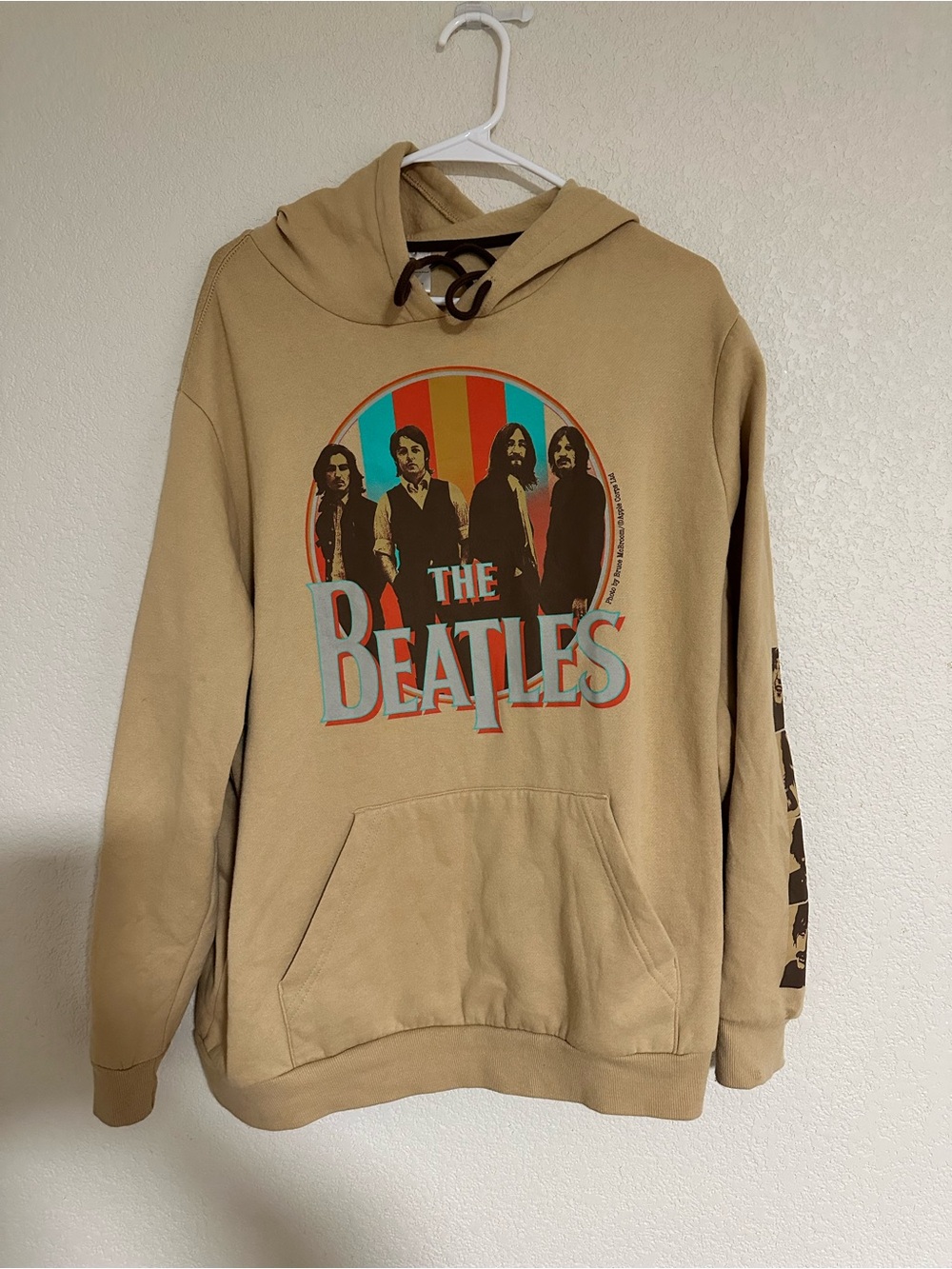 The Beatles Tan and Brown Pullover Hoodie